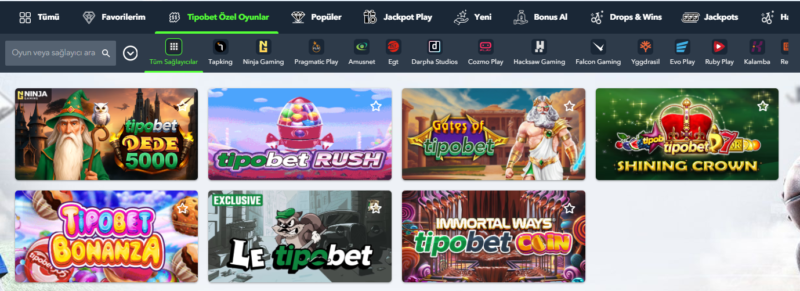Tipobet Özel Slot Oyunları