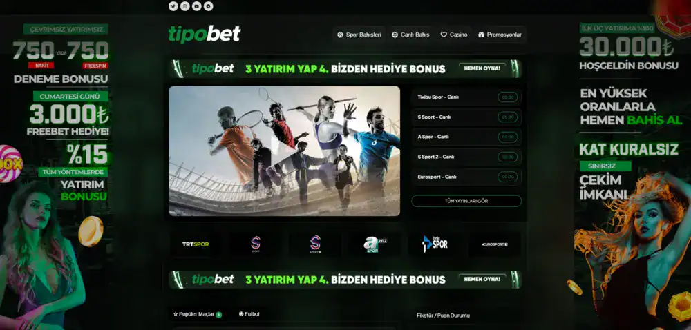 Tipobet TV canlı yayın: TRT Spor, S Sport, A Spor ve Eurosport